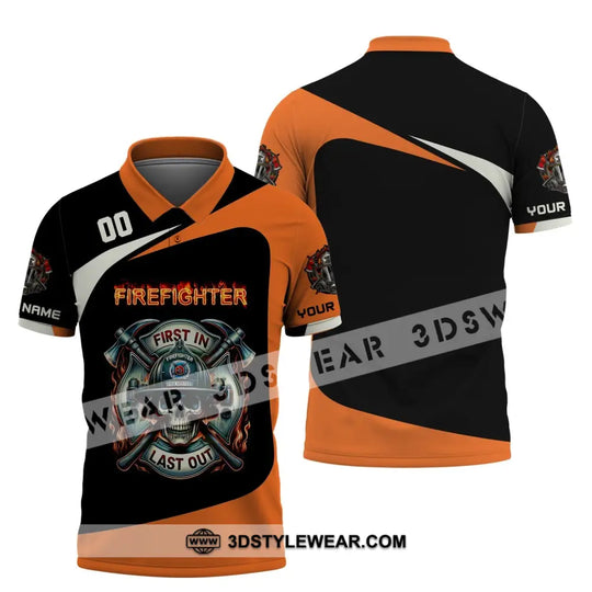 Unisex Shirt, Custom Name Fire Fighter T-Shirt, Shirt for Firefighter, Firefighter T-shirt, Firefighter Polo Shirt style option 4