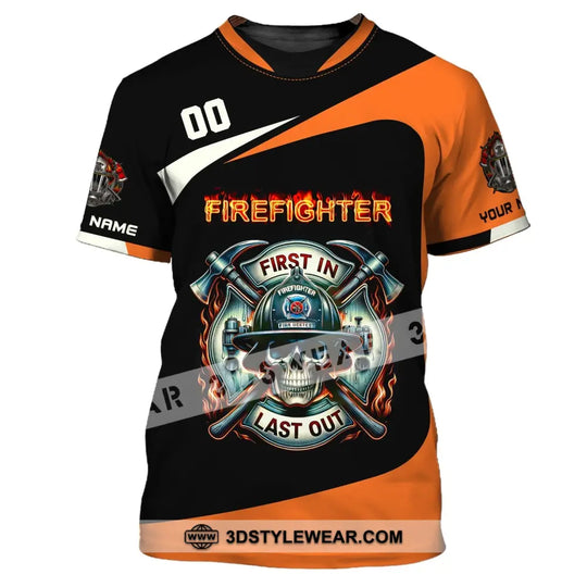 Unisex Shirt, Custom Name Fire Fighter T-Shirt, Shirt for Firefighter, Firefighter T-shirt, Firefighter Polo Shirt style option 2
