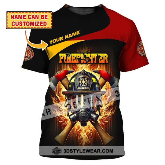 Unisex Shirt, Custom Name Firefighter Shirt, Firefighter Hoodie Long Sleeve Shirt style option 1