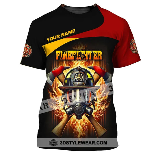 Unisex Shirt, Custom Name Firefighter Shirt, Firefighter Hoodie Long Sleeve Shirt style option 2