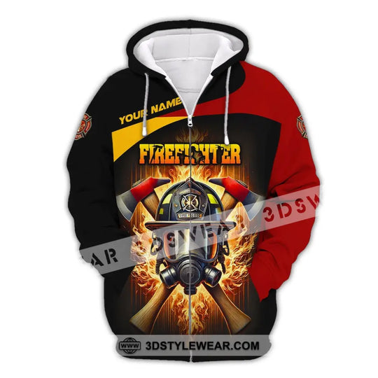 Unisex Shirt, Custom Name Firefighter Shirt, Firefighter Hoodie Long Sleeve Shirt style option 3