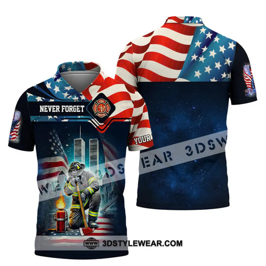 Unisex Shirt, Custom Name Firefighter Shirt, Firefighter Memorial Shirt, Fallen Firefighters 911 Memorial style option 4
