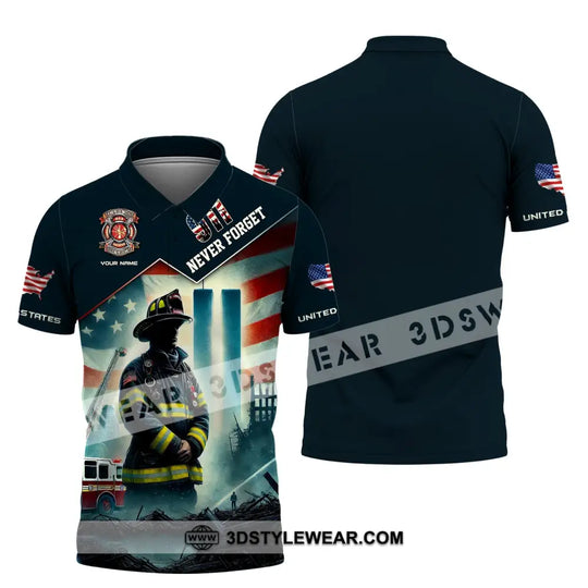 Unisex Shirt, Custom Name Firefighter Shirt, Firefighter Memorial Shirt, Fallen Firefighters 911 Memorial style option 4