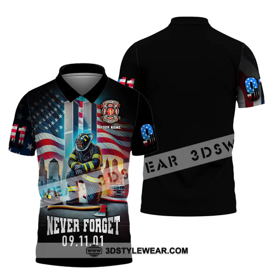 Unisex Shirt, Custom Name Firefighter Shirt, Firefighter Memorial Shirt, Fallen Firefighters 911 Memorial style option 4