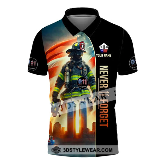 Unisex Shirt, Custom Name Firefighter Shirt, Firefighter Memorial, Fallen Firefighters 911 Memorial T-Shirt style option 4
