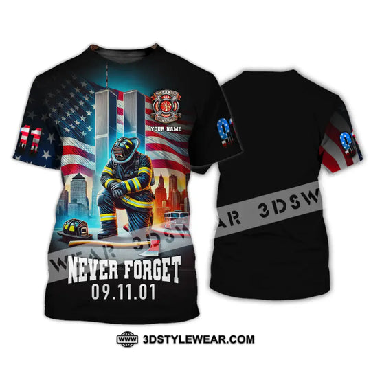 Unisex Shirt, Custom Name Firefighter Shirt, Firefighter Memorial Shirt, Fallen Firefighters 911 Memorial style option 2