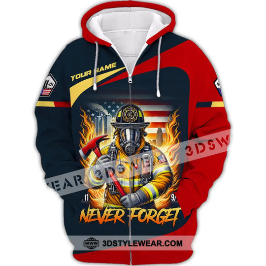 Unisex Shirt, Custom Name Firefighter Shirt, Firefighter Memorial Shirt, Fallen Firefighters 911 Memorial style option 3