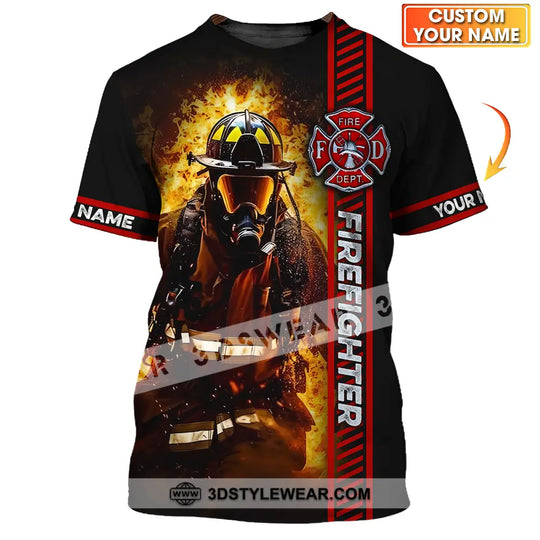Unisex Shirt - Custom Name Shirt, Firefighter Patriot Day 911 style option 1