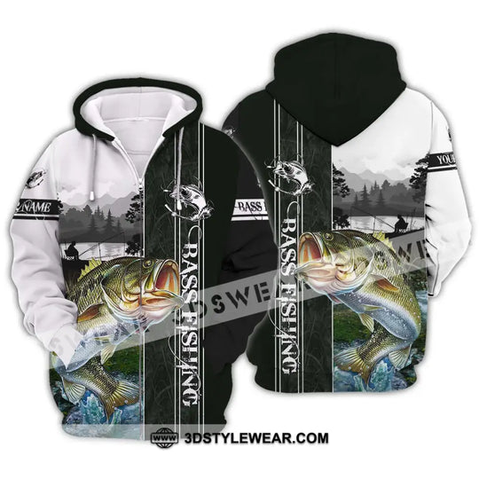 Unisex Shirt - Custom Name Fish Worker Shirt, Bass Fishing style option 2