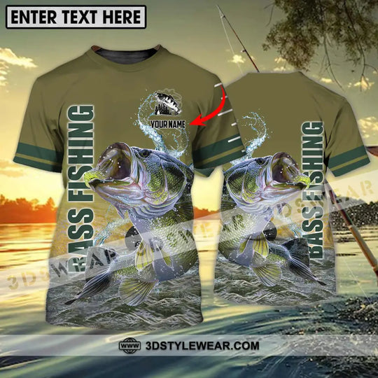 Unisex Shirt - Custom Name Fisher Shirt, Bass Fishing style option 1