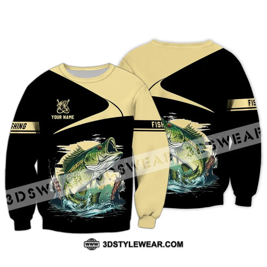 Unisex Shirt - Custom Name Fishing Black Gold Shirt style option 4