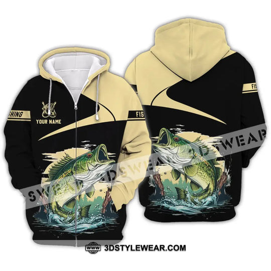 Unisex Shirt - Custom Name Fishing Black Gold Shirt style option 3