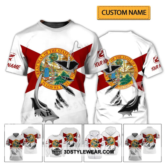 Unisex Shirt - Custom Name Fishing Florida Shirt style option 2