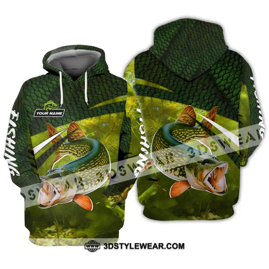 Unisex Shirt - Custom Name Fishing Green Shirt style option 4