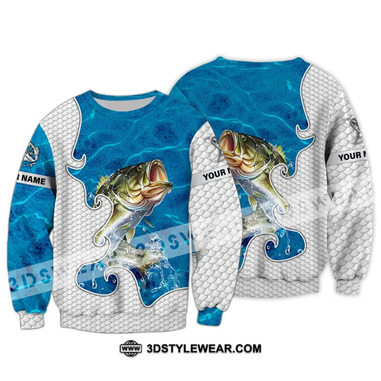 Unisex Shirt - Custom Name Fishing Lover Shirt, Blue Water style option 4