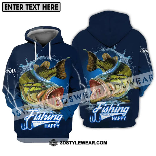 Unisex Shirt - Custom Name Fishing Make Me Happy Shirt style option 3