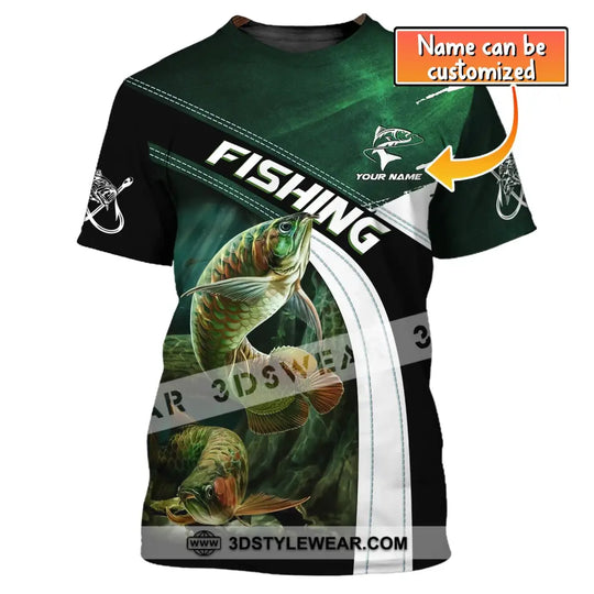 Unisex Shirt, Custom Name Fishing T-Shirt, Fishing Apparel, Shirt for Fishermen style option 1