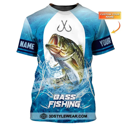 Unisex Shirt, Custom Name Shirt for Bass Fishing, Fishing Lover Shirt, Fishing Hoodie Shirt Polo Long Sleeve style option 1