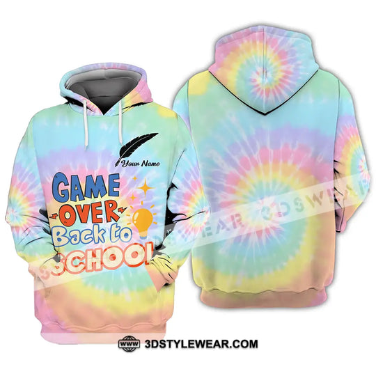 Unisex Shirt - Custom Name Game Over Back To School Shirt style option 3