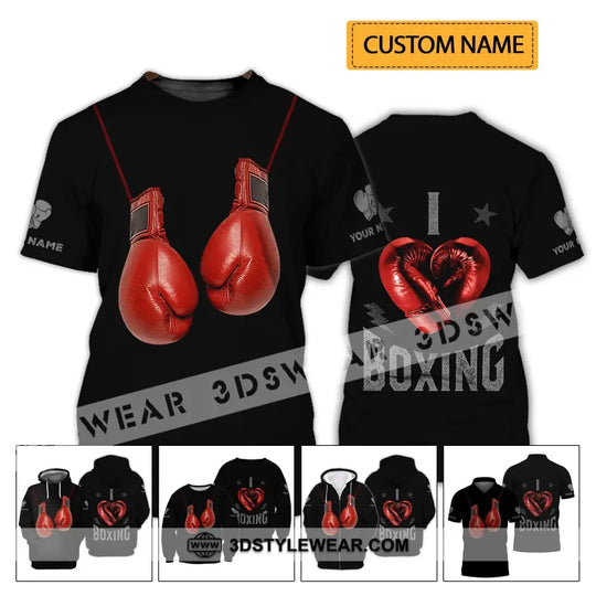 Unisex Shirt - Custom Name Shirt - Gift For Boxing Lover, Custom Boxing Name Shirt style option 2