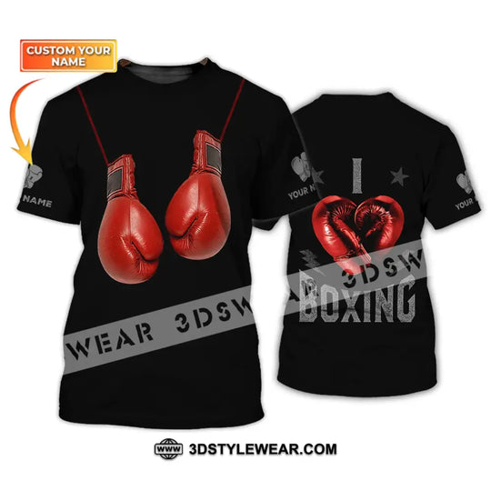 Unisex Shirt - Custom Name Shirt - Gift For Boxing Lover, Custom Boxing Name Shirt style option 1