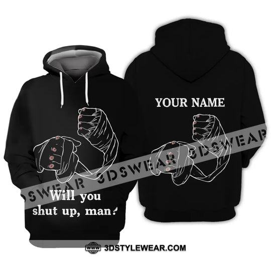 Unisex Shirt - Custom Name Shirt - Gift For Boxing Lover, Will You Shut Up Man style option 3
