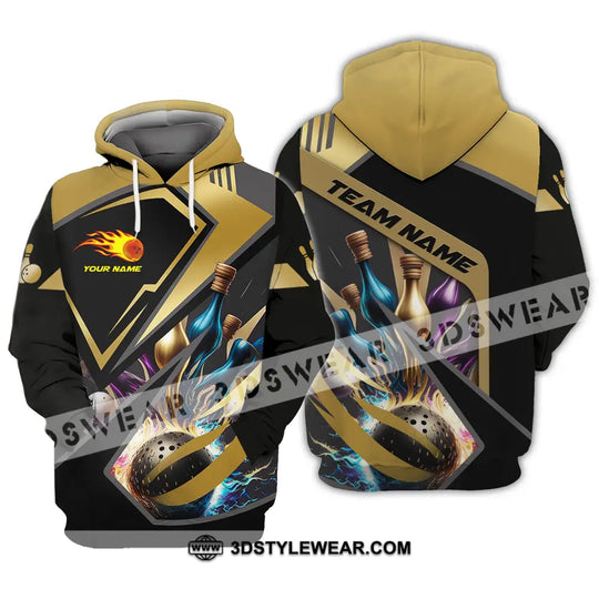 Unisex Shirt - Custom Name Shirt Gold Bowling Lover style option 4