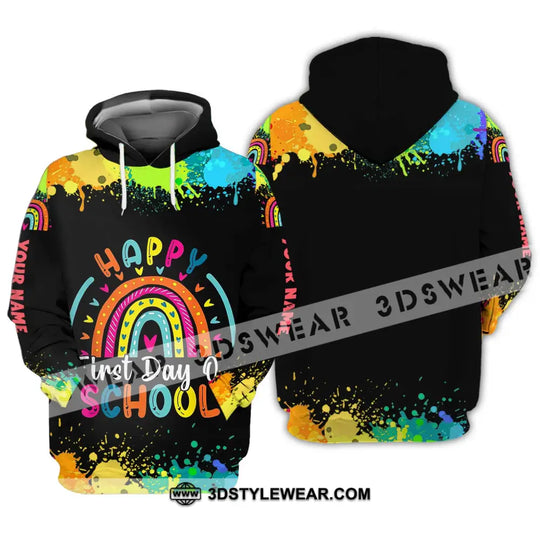 Unisex Shirt - Custom Name Happy First Day Of School Shirt style option 3