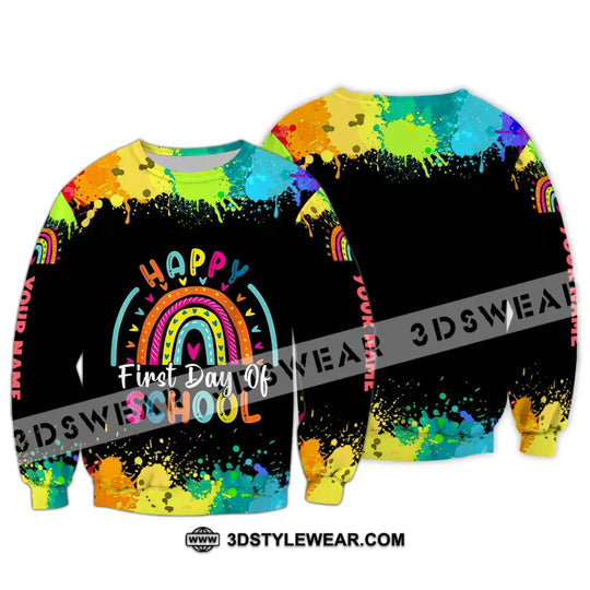 Unisex Shirt - Custom Name Happy First Day Of School Shirt style option 4