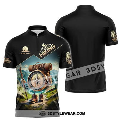 Unisex Shirt Custom Name Hiking Gift For Lover Zipper Polo / S T-Shirt