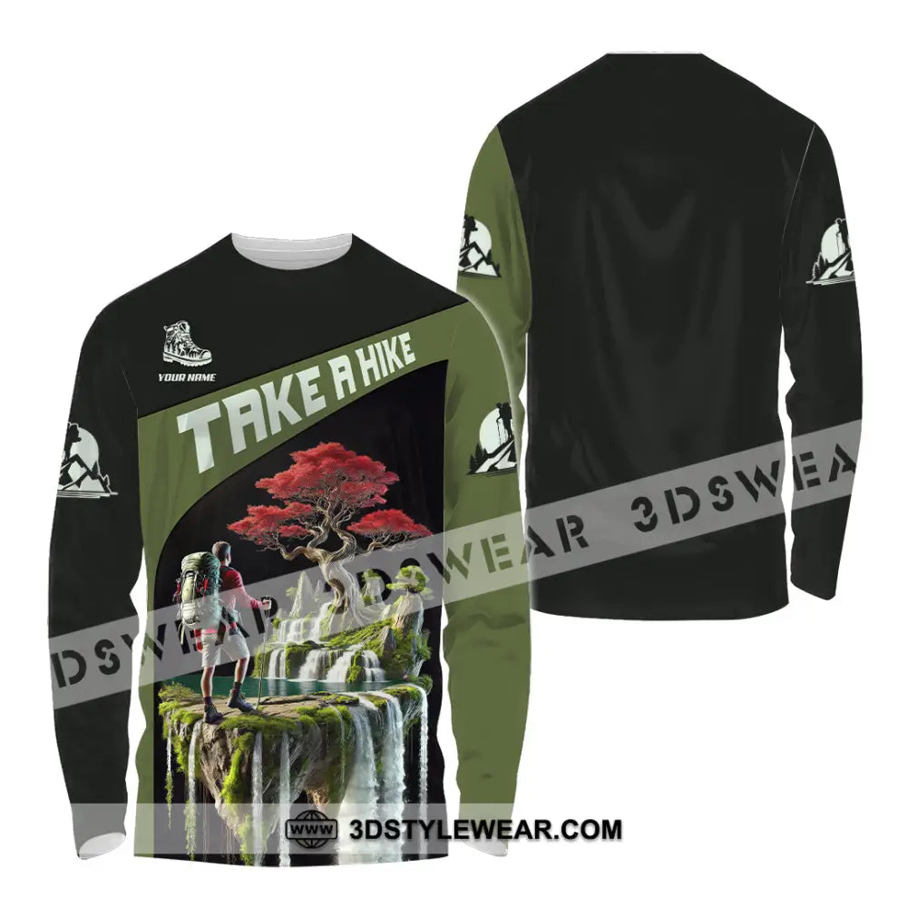 Unisex Shirt Custom Name Hiking Shirt Hiking Lover Gift Long Sleeve Shirt / S T-shirt