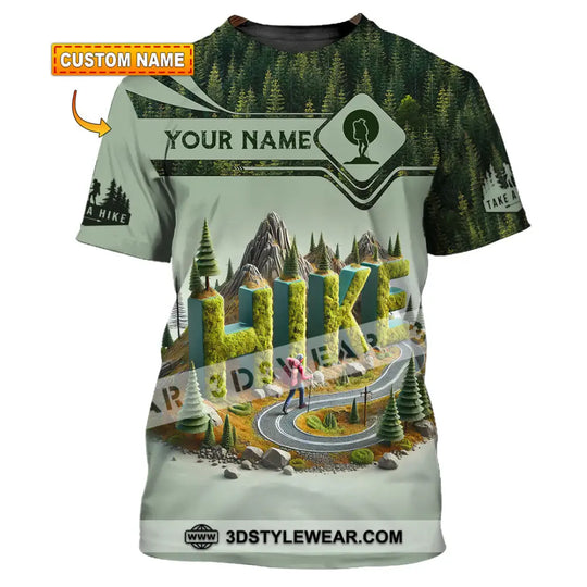 Unisex Shirt, Custom Name Hiking Shirt, Hiking Lover Gift style option 1