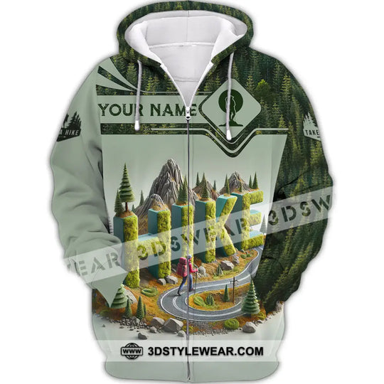 Unisex Shirt, Custom Name Hiking Shirt, Hiking Lover Gift style option 3