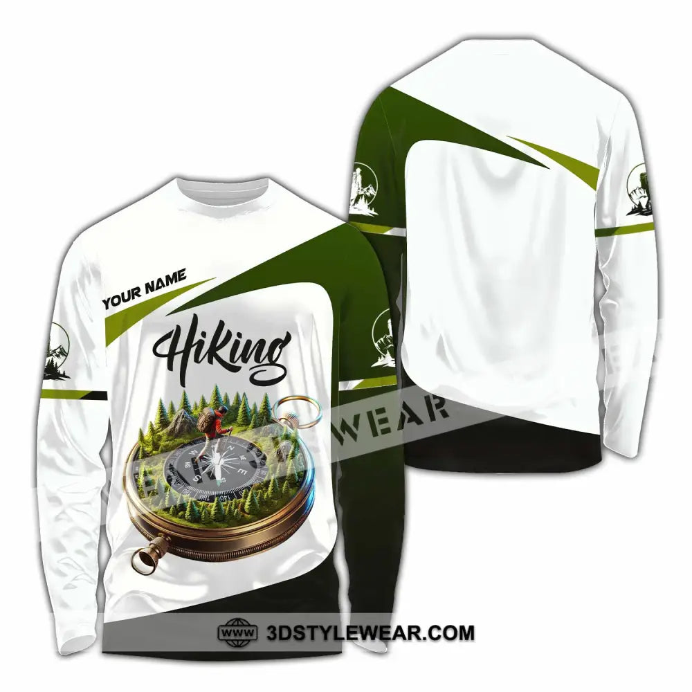 Unisex Shirt Custom Name Hiking Shirt Hiking Polo Long Sleeve Shirt Long Sleeve Shirt / S T-shirt