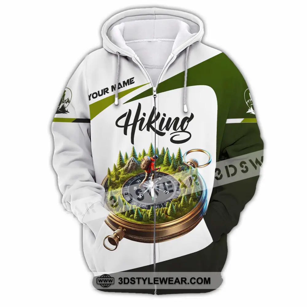 Unisex Shirt Custom Name Hiking Shirt Hiking Polo Long Sleeve Shirt Zipper Hoodie / S T-shirt