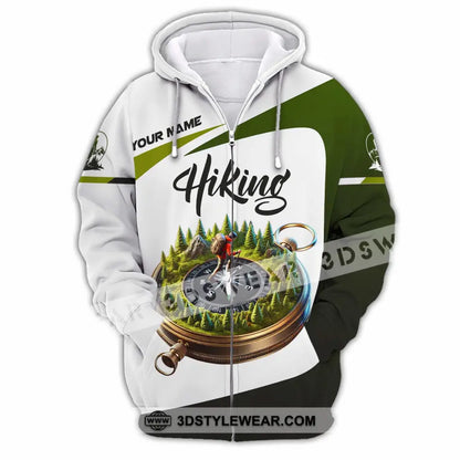 Unisex Shirt Custom Name Hiking Shirt Hiking Polo Long Sleeve Shirt Zipper Hoodie / S T-shirt