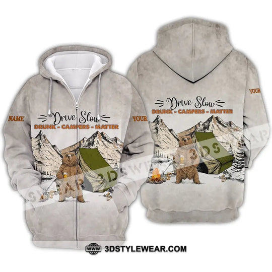Unisex Shirt - Custom Name Shirt - Hunting Shirt, Hunting Name - Drive Slow Drunk Campers Matter style option 4
