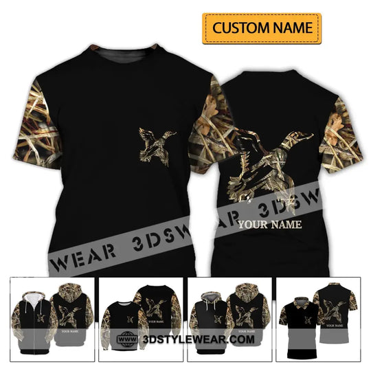 Unisex Shirt - Custom Name Shirt - Hunting Shirt, Hunting Name - Duck Hunting Full Printing style option 2