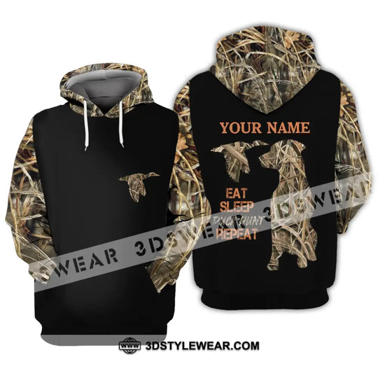 Unisex Shirt - Custom Name Shirt - Hunting Shirt, Hunting Name - Duck Hunting Waterfowl Camo, Bird Dog Duck Hunter style option 3