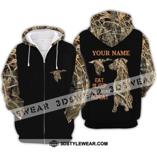 Unisex Shirt - Custom Name Shirt - Hunting Shirt, Hunting Name - Duck Hunting Waterfowl Camo, Bird Dog Duck Hunter style option 4