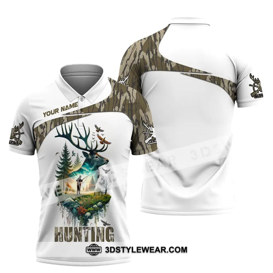 Unisex Shirt, Custom Name Hunting Shirt, Hunting Polo Long Sleeve Shirt, Gift for Animal Hunters style option 4