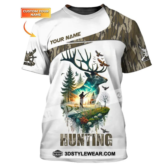 Unisex Shirt, Custom Name Hunting Shirt, Hunting Polo Long Sleeve Shirt, Gift for Animal Hunters style option 1