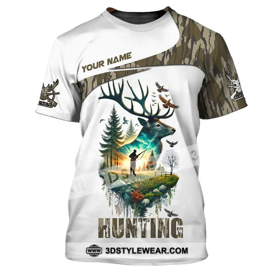Unisex Shirt, Custom Name Hunting Shirt, Hunting Polo Long Sleeve Shirt, Gift for Animal Hunters style option 2