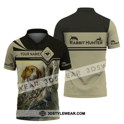 Unisex Shirt - Custom Name Hunting Rabbit Lover Polo / S T-Shirt