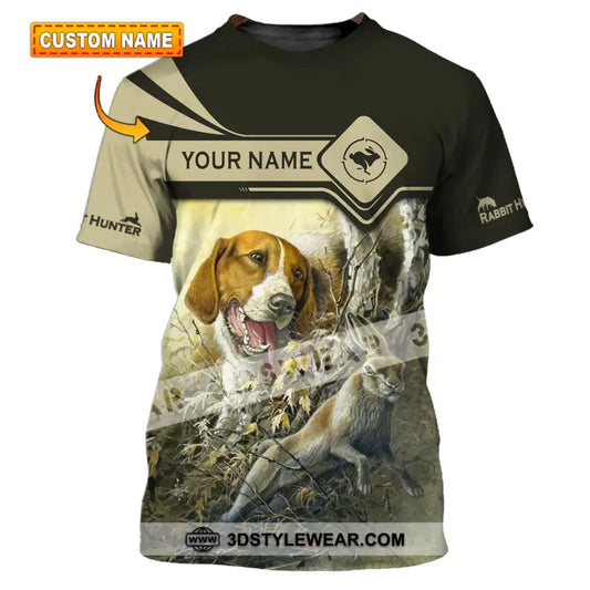 Unisex Shirt - Custom Name Hunting Rabbit Lover T-Shirt