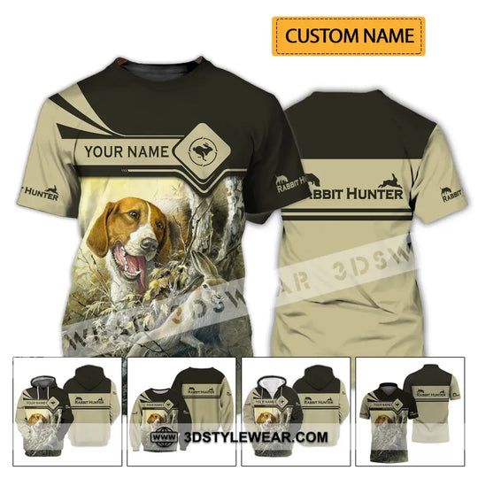 Unisex Shirt - Custom Name Shirt - Hunting Shirt, Hunting Name - Rabbit Hunting Lover style option 2