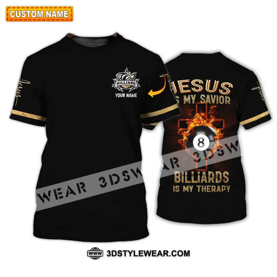 Unisex Shirt - Custom Name Jesus Billiards Shirt style option 1