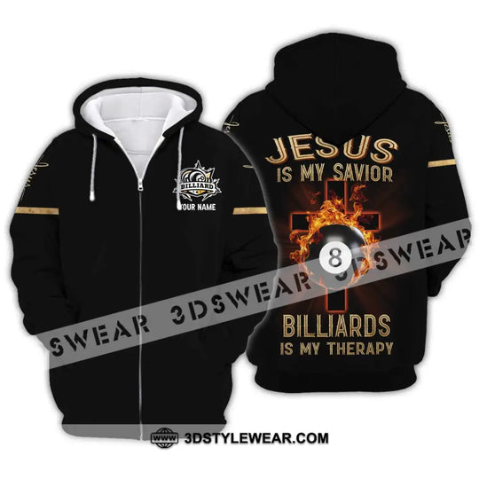Unisex Shirt - Custom Name Jesus Billiards Shirt style option 2