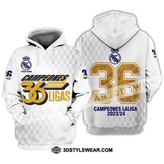 Unisex Shirt - Custom Name Los Blancos 36 Champeones Laliga Shirt style option 3