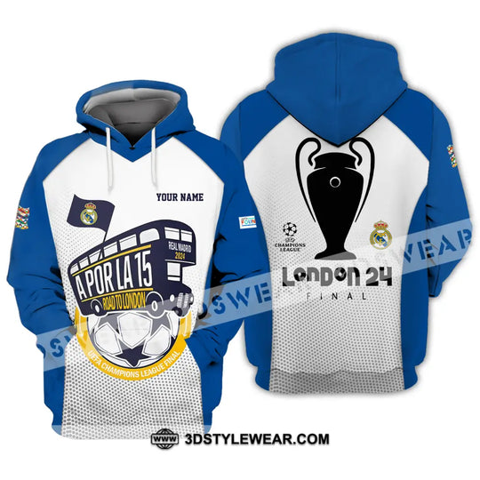 Unisex Shirt - Custom Name Los Blancos Road To London 2024 Final Champions League Shirt style option 3